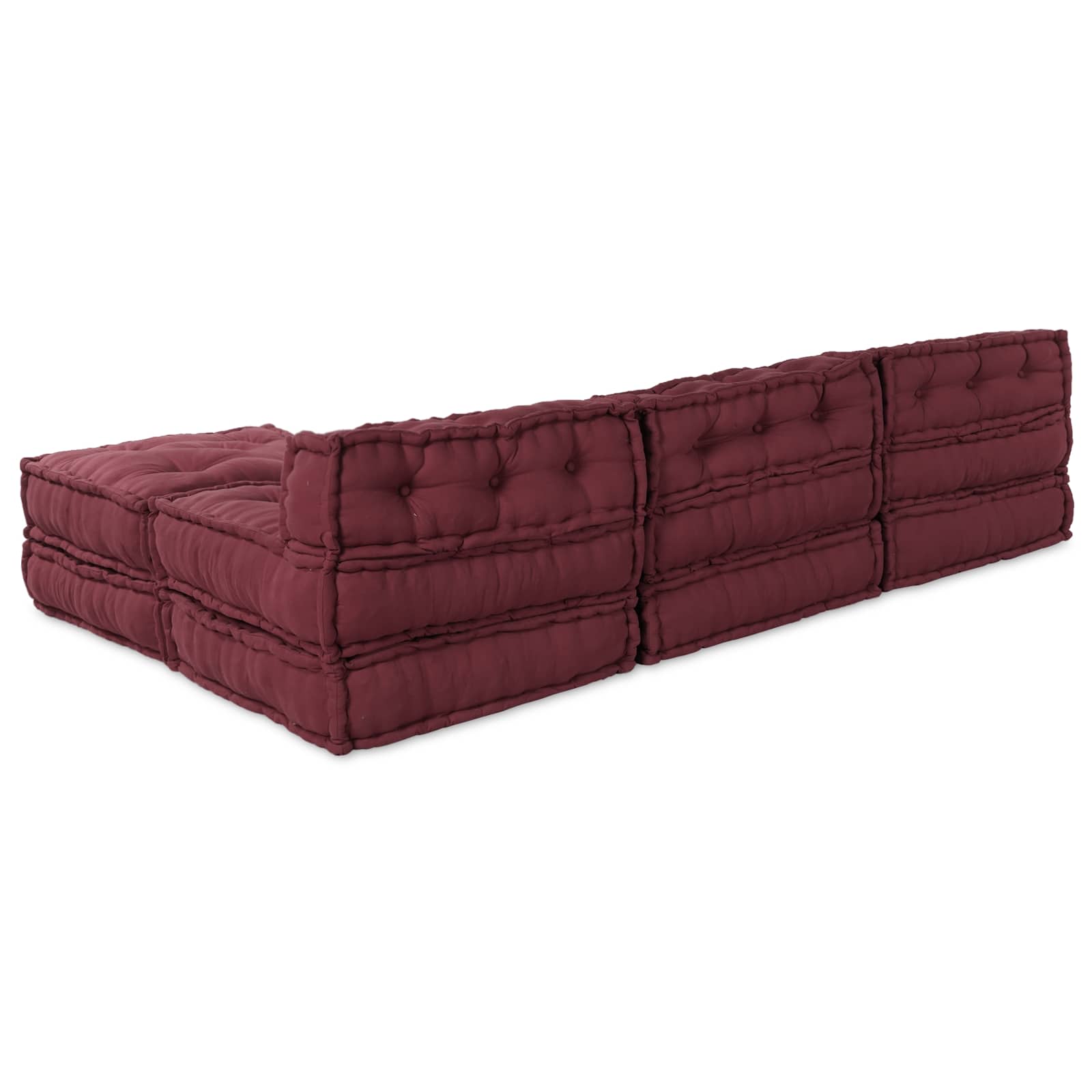 Modulair Sofabet 4 pcs Bordeaux Stof image 3