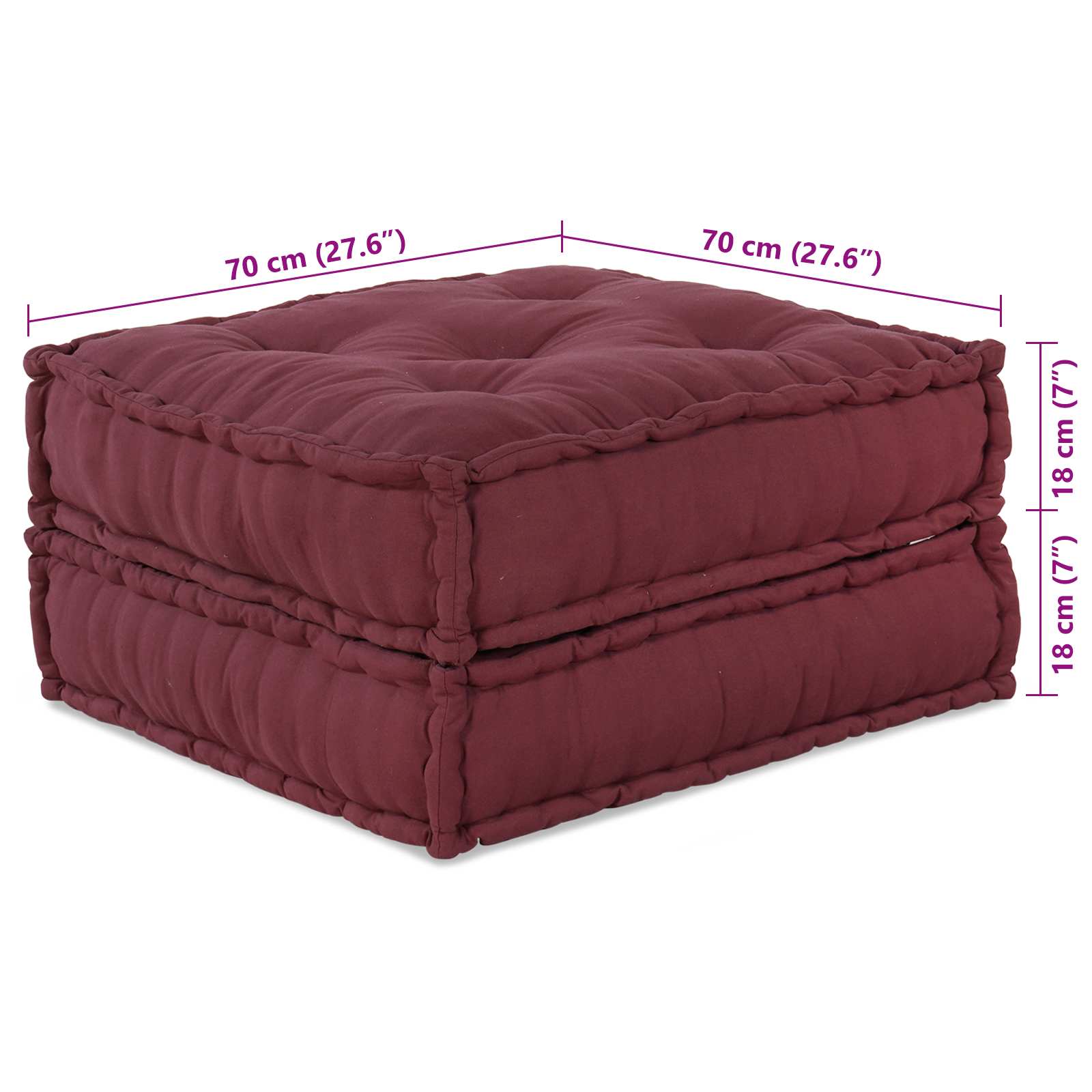 Modulair Sofabet 4 pcs Bordeaux Stof image 6