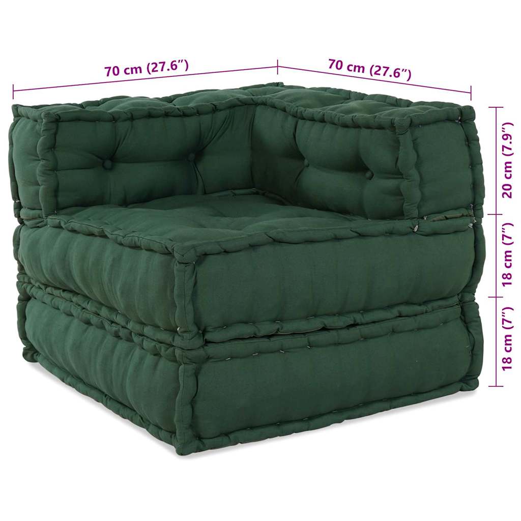 Modulair Sofabet 3 pcs Groen Stof image 15