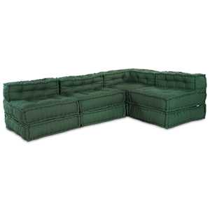 Modularna sedežna enota Blago Zelena 210 x 140 x 56 cm