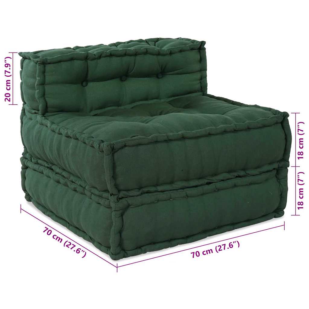 Modulair Sofabet 4 pcs Groen Stof image 15