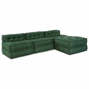 Modularna sedežna enota Blago Zelena 210 x 140 x 56 cm