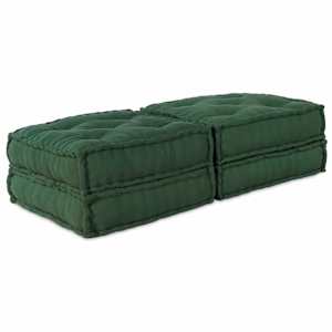Modularna sedežna enota 2 pcs Zelena 140 x 70 x 36 cm Blago