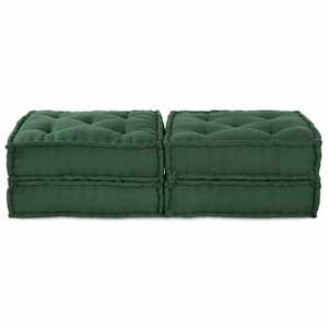 Modulová pohovka 2 pcs Zelená 140 x 70 x 36 cm Textil - obrázek 5