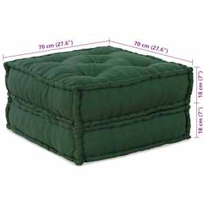 Modulová pohovka 2 pcs Zelená 140 x 70 x 36 cm Textil - obrázek 9