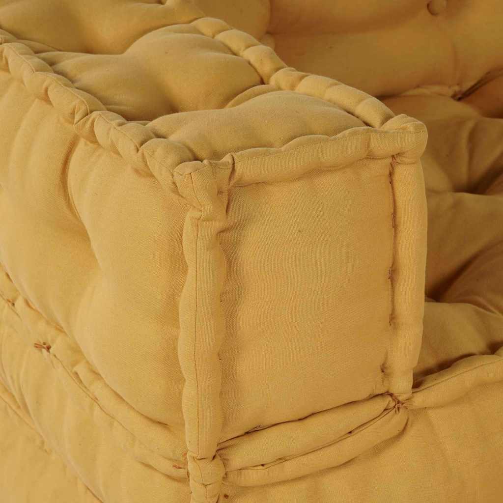 Modulair Sofabet 4 pcs Geel Stof image 13