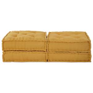 Modulární patchworková pohovka 2 pcs Žlutá 140 x 70 x 36 cm - obrázek 5
