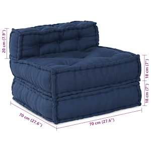 Modulová pohovka Textil Indigo 210 x 140 x 56 cm - obrázek 14