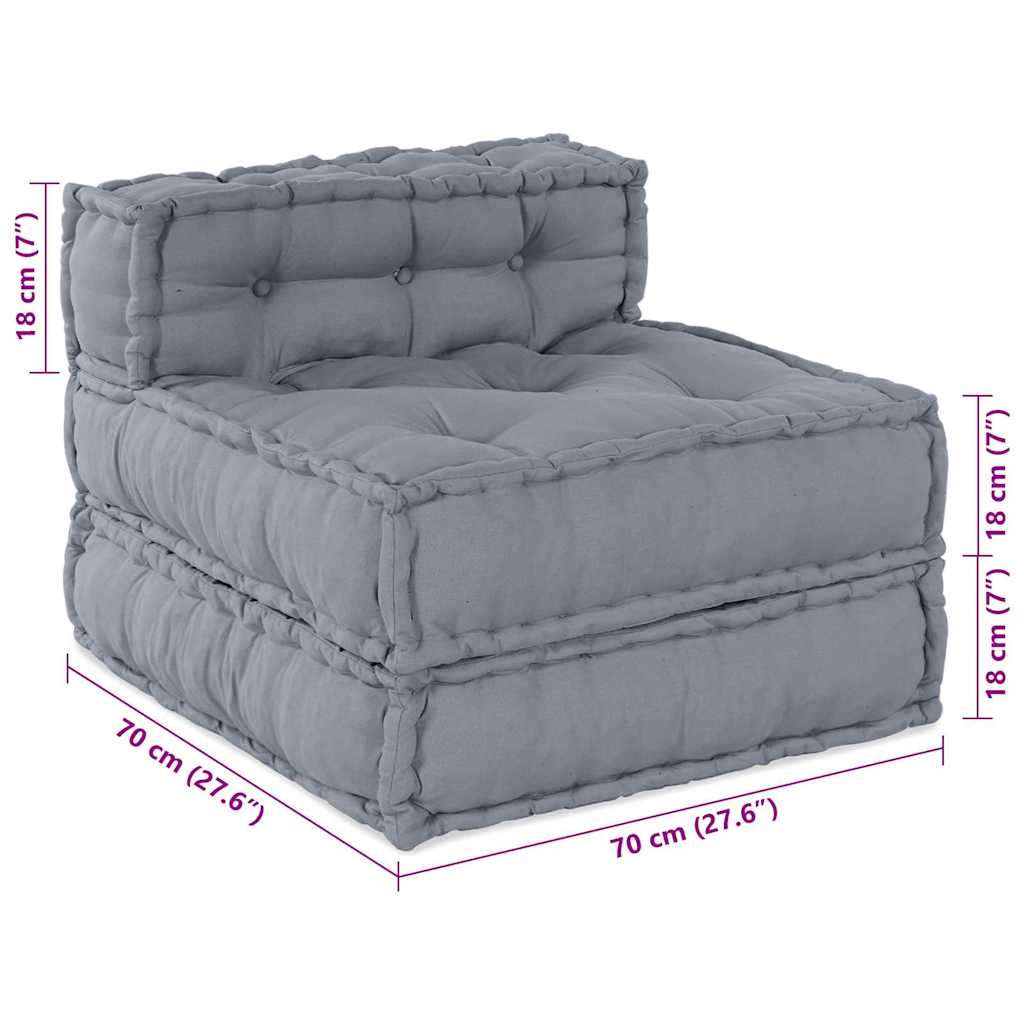 Modulová pohovka 3 pcs Šedá Textil - obrázek 14