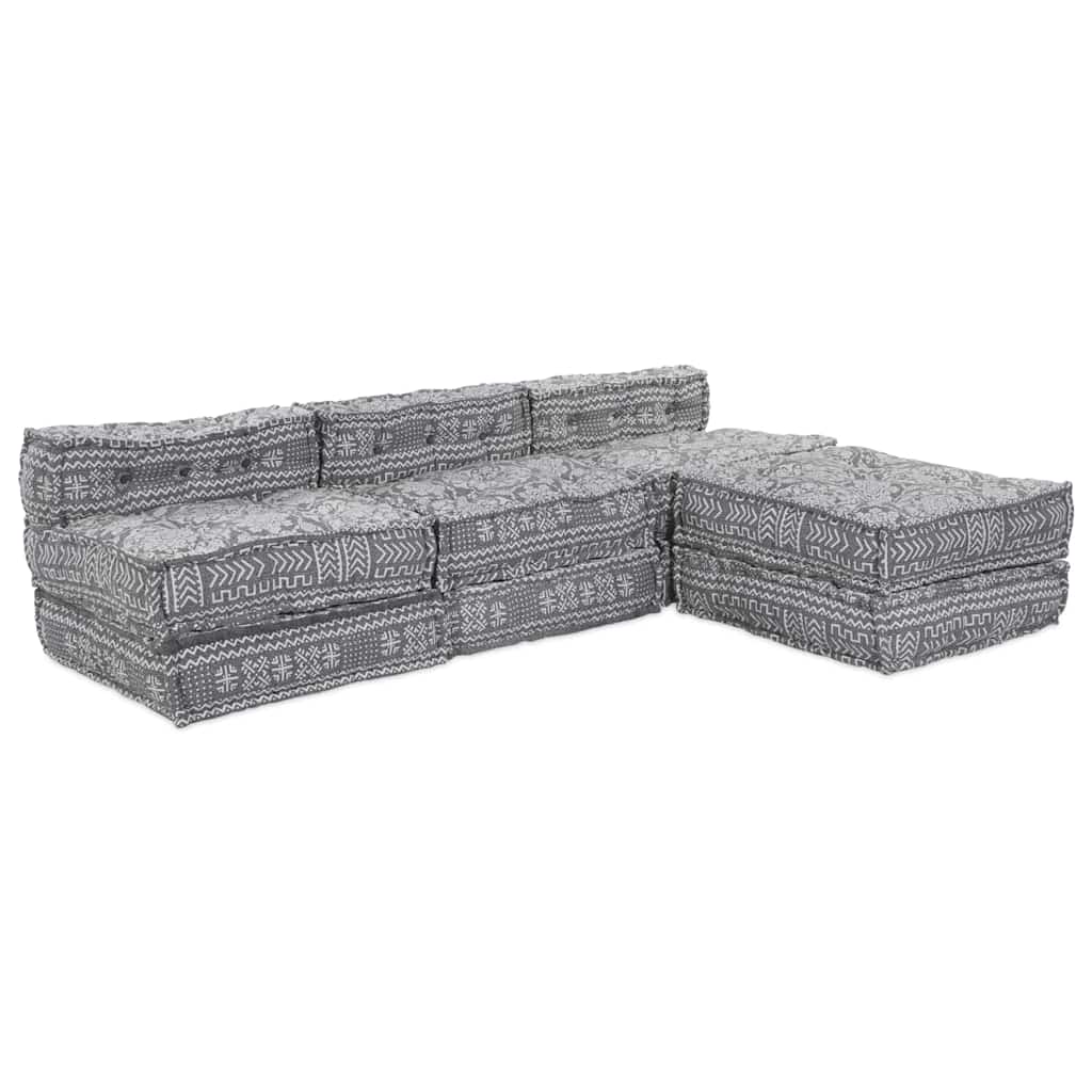 4-kohaline modulaarsel pouffe diivan heledas hallis kangas