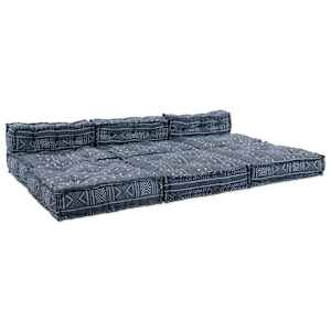 Modulární pohovka 4 pcs Indigo Potisk textil - obrázek 2