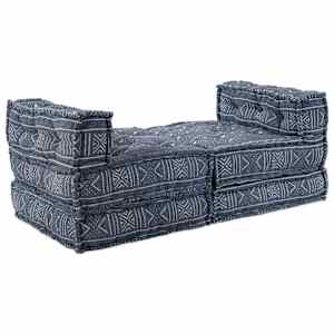 Modulární pohovka 4 pcs Indigo Potisk textil - obrázek 6