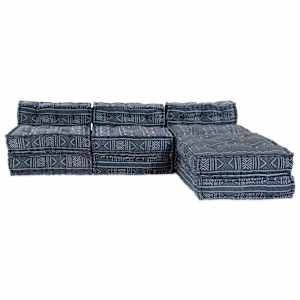 Modulární pohovka 4 pcs Indigo Potisk textil - obrázek 7