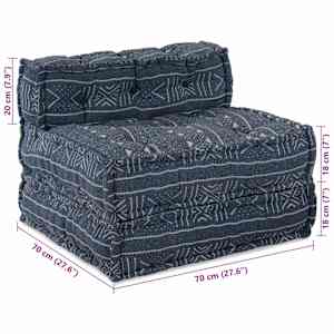 Modulární pohovka 4 pcs Indigo Potisk textil - obrázek 14