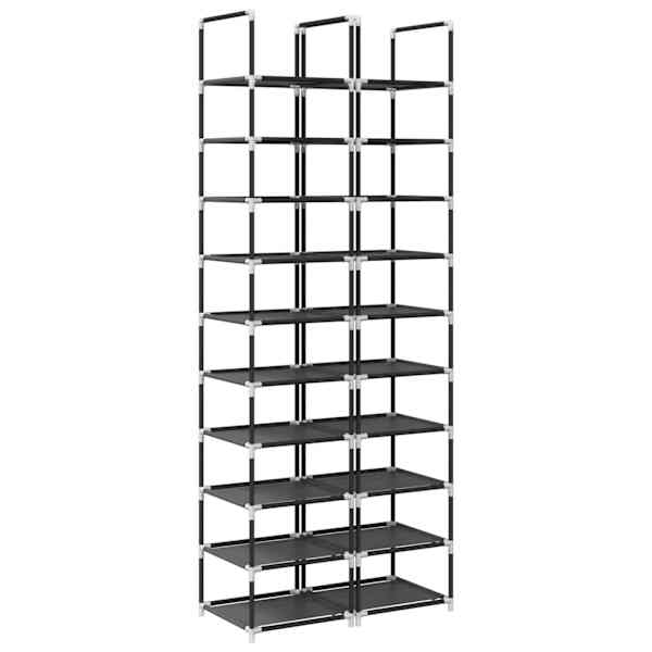 vidaXL kingariiulid 2 tk 10-astmeline must 33x33x174 cm lausriie