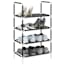  vidaXL fekete nem szőtt szövetből cipőállvány 4 szintes 44x28x77 cm termék 2. képe