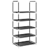 vidaXL jalatsiriiul, 5-astmeline, must, 44x28x94 cm, lausriie