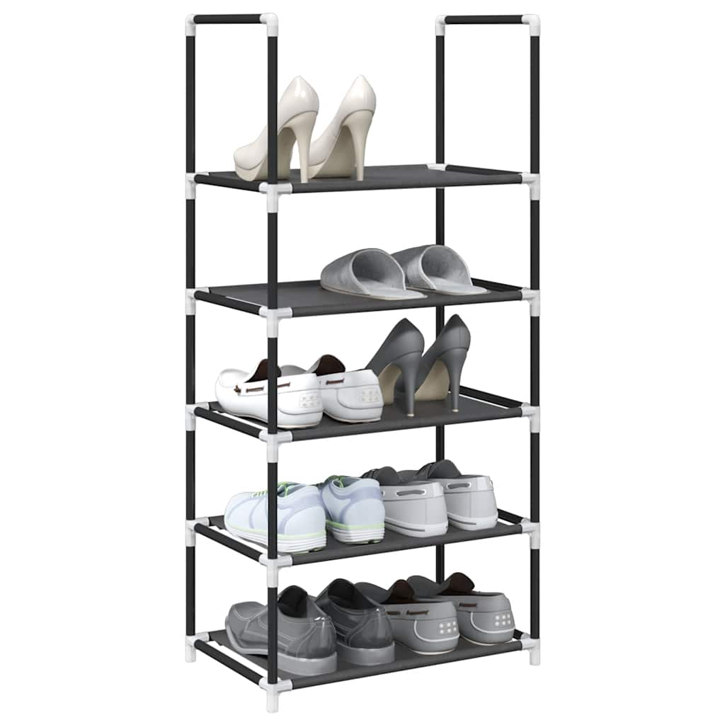 vidaXL Suport pantofi 5 niveluri, negru, 44x28x94 cm, țesătură nețesă