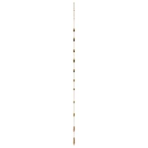 Závěsný vánoční stromeček s hvězdou na vrcholu 74 x 150 cm přírodní větve - obrázek 5