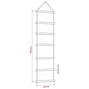Nástěnné dekorace ve tvaru žebříku 2 ks 30x100cm Přírodní větev - obrázek 7