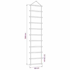 Nástěnná dekorace ve tvaru žebříku 50x200 cm Přírodní větev - obrázek 7