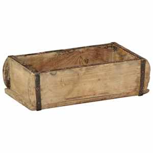 vidaXL Kandik ladustamisega Pruun 30 x 15 x 9 cm Tugev taastatud puit