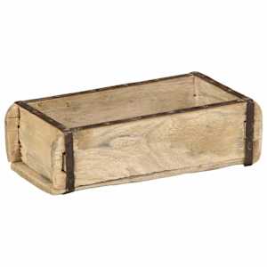 Podnos Hnědá 30 x 15 x 9 cm Masivní obnovované dřevo - obrázek 2