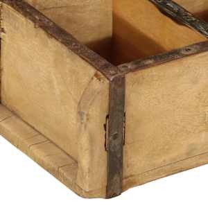 Podnos 4 pcs Hnědá 30 x 14 x 9 cm Masivní obnovované dřevo - obrázek 9