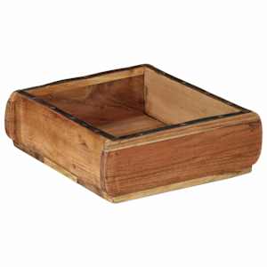 Podnos 2 pcs Hnědá 29 x 31 x 10 cm Masivní obnovované dřevo - obrázek 6