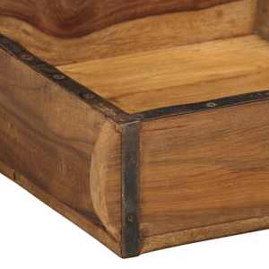 Podnos 4 pcs Hnědá 29 x 31 x 10 cm Masivní obnovované dřevo - obrázek 8