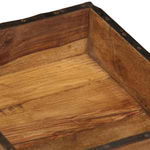 Podnos 4 pcs Hnědá 29 x 31 x 10 cm Masivní obnovované dřevo - obrázek 9
