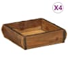 vidaXL Kandik 4 tk Pruun 29 x 31 x 10 cm Tugev taastatud puit