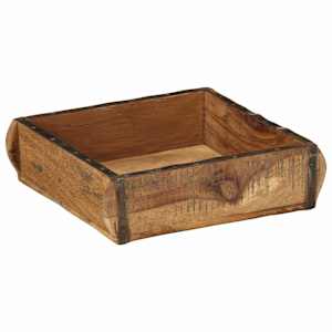 Podnos 4 pcs Hnědá 29 x 31 x 10 cm Masivní obnovované dřevo - obrázek 2