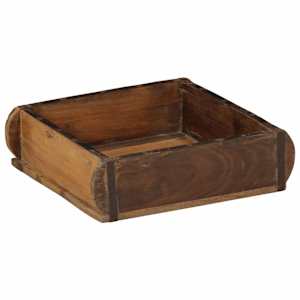 Podnos 4 pcs Hnědá 29 x 31 x 10 cm Masivní obnovované dřevo - obrázek 3