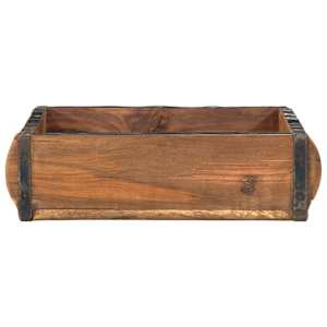 Podnos 4 pcs Hnědá 29 x 31 x 10 cm Masivní obnovované dřevo - obrázek 4