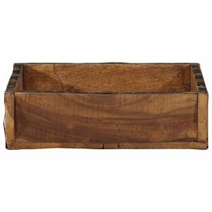 Podnos 4 pcs Hnědá 29 x 31 x 10 cm Masivní obnovované dřevo - obrázek 5