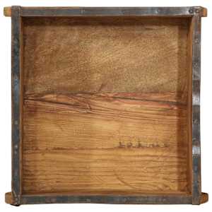 Podnos 4 pcs Hnědá 29 x 31 x 10 cm Masivní obnovované dřevo - obrázek 7