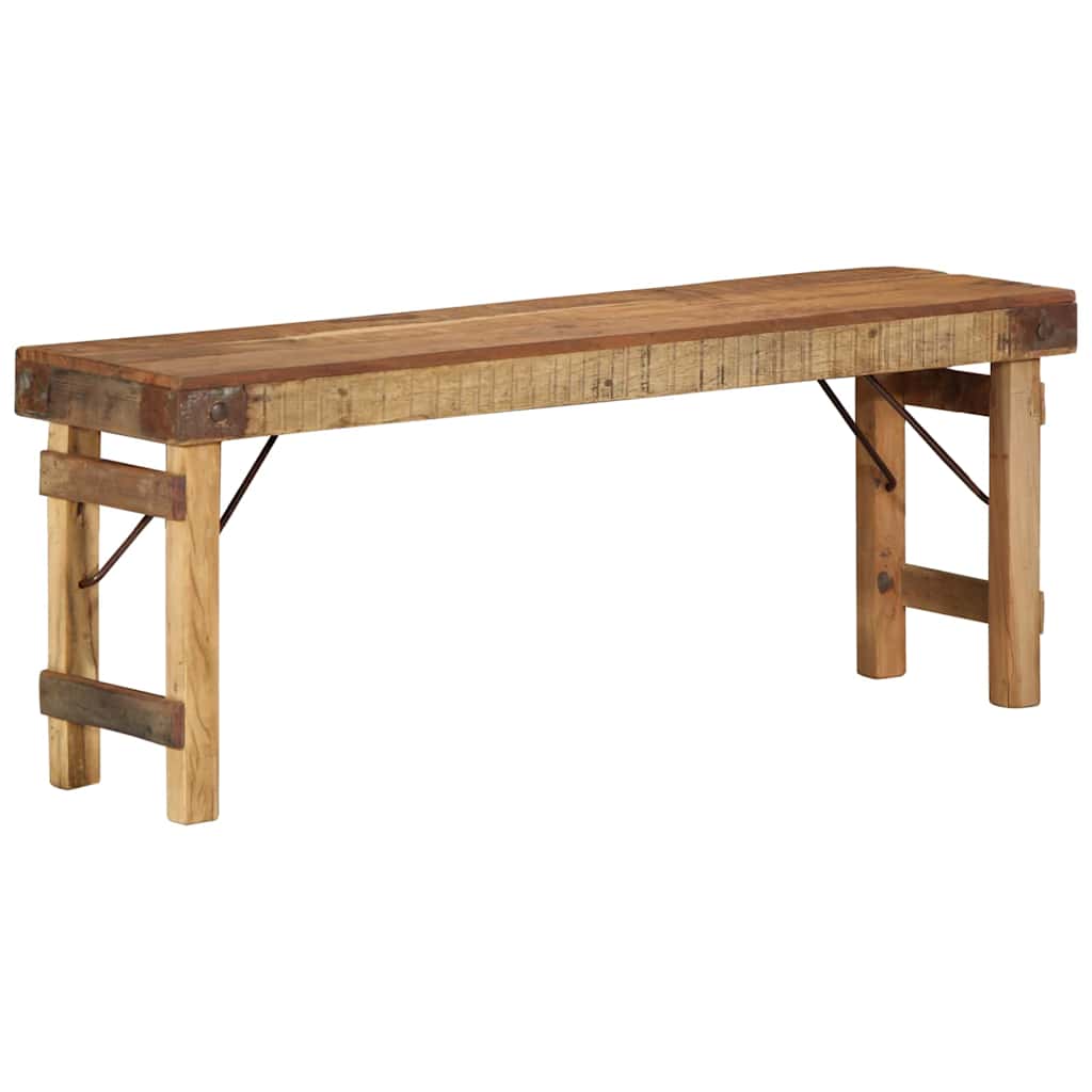 Banc 110x35x46 cm en bois massif récupéré