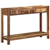 vidaXL Konsoollaud Pruun 107 x 33 x 76 cm Tugev taastatud puit
