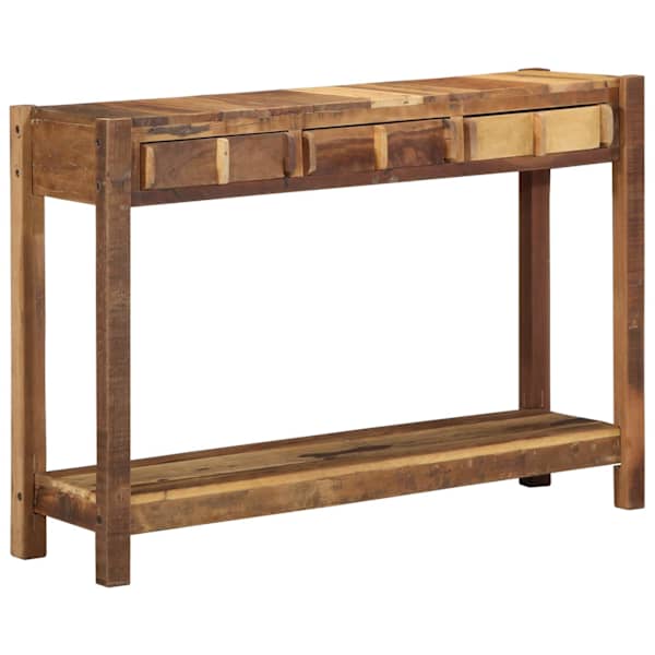 vidaXL Konsoollaud Pruun 107 x 33 x 76 cm Tugev taastatud puit