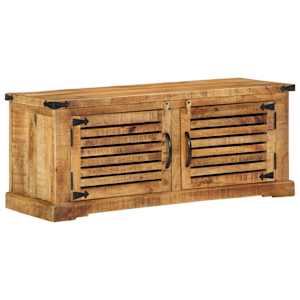 Skříň na obuv Hnědá 110 x 38 x 45 cm Masivní mangové dřevo - obrázek 8