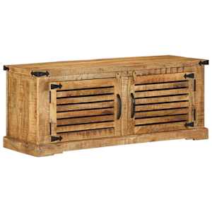 Skříň na obuv Hnědá 110 x 38 x 45 cm Masivní mangové dřevo - obrázek 1