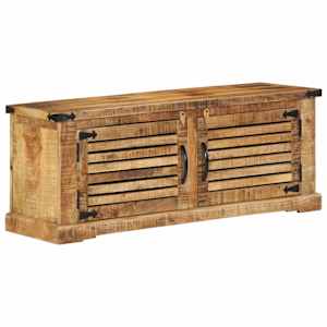 Skříň na obuv Hnědá 110 x 38 x 45 cm Masivní mangové dřevo - obrázek 2