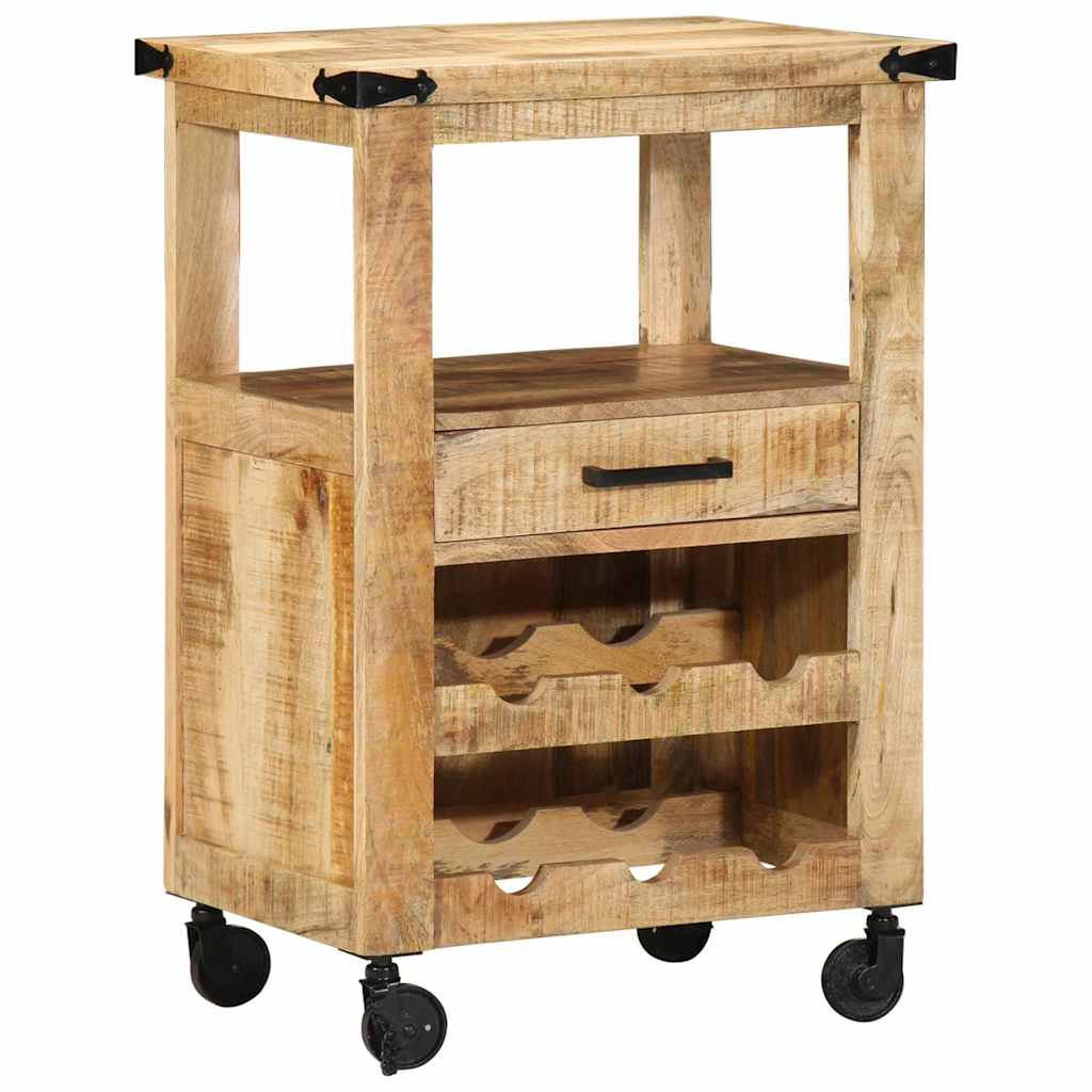 Køkkenvogn 55x40x80 cm Solid Groft Mangotræ
