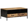 vidaXL Kohvilaud Pruun 90 x 50 x 40 cm Soe mango puit ja metal