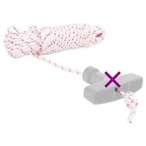 Startovací šňůra bílo-červená Ø 4 mm 10 m nylon - obrázek 3