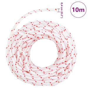Startovací šňůra bílo-červená Ø 4 mm 10 m nylon - obrázek 9