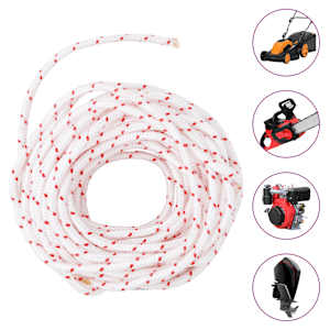 Startovací šňůra bílo-červená Ø 6 mm 10 m nylon - obrázek 2