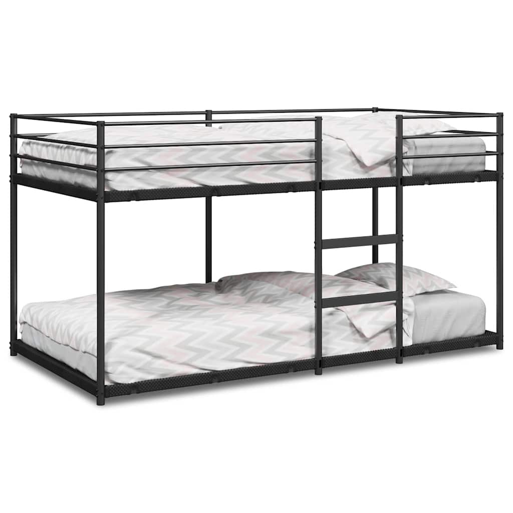 Thumbnail - vidaXL Etagenbett ohne Matratze Schwarz 107x203 cm Stahl
