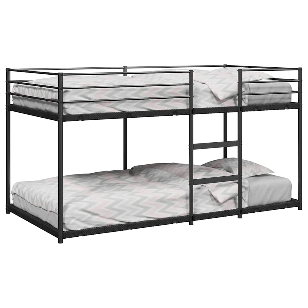 vidaXL Etagenbett ohne Matratze Schwarz 107x203 cm Stahl